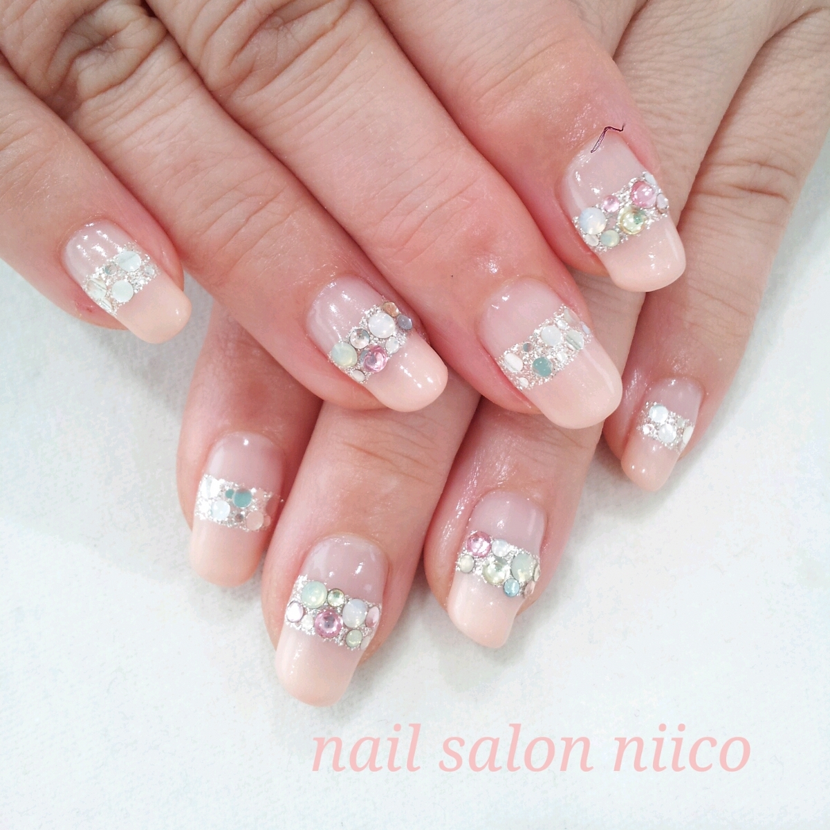 キラキラフレンチ 亀戸ネイルサロン ジェルネイル 江東区 錦糸町 亀戸でおすすめのネイルサロン Nail Salon Niico